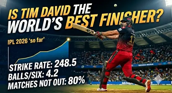 Is Tim David the World's Best Finisher? Statistics from IPL 2026 So Far