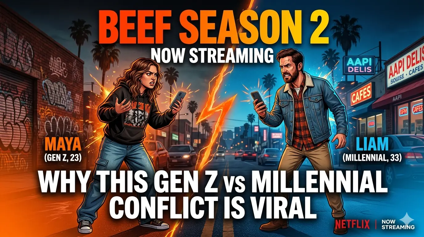 Beef Season 2 Now Streaming: Why This Gen Z vs Millennial Conflict is Viral