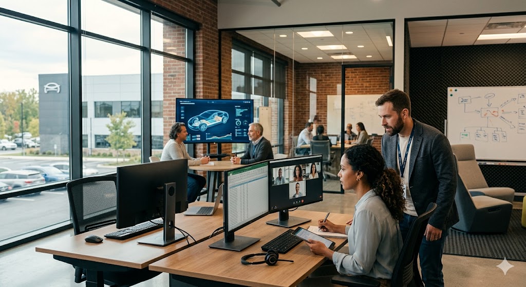 Global Research on Hybrid Workplaces in the Automotive Industry