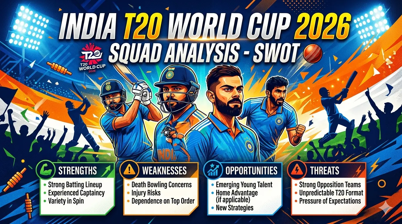 Can India Defend the Title? SWOT Analysis of the Current T20 Squad