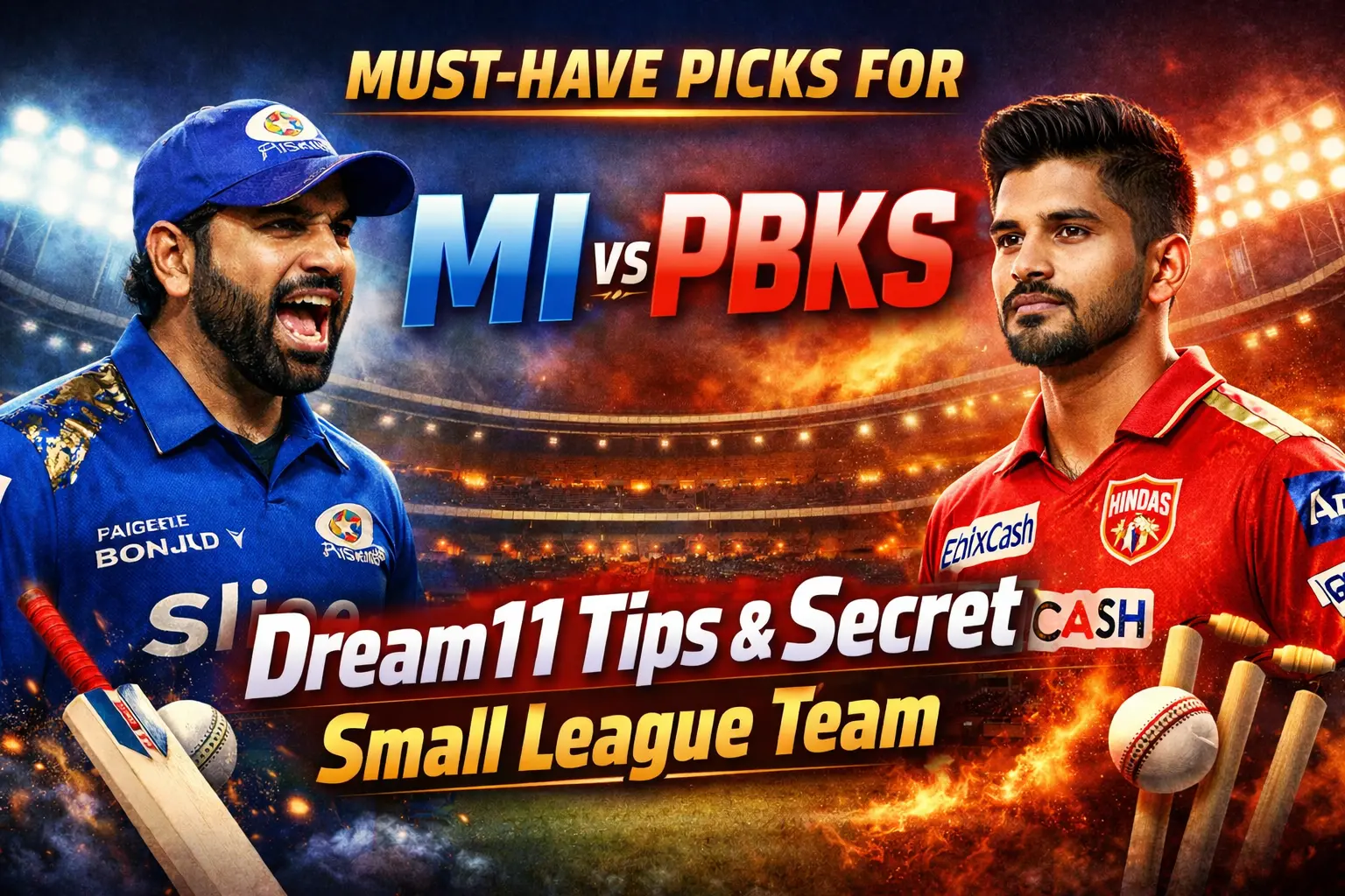 Must-Have Picks for MI vs PBKS: Dream11 Tips & Secret Small League Team