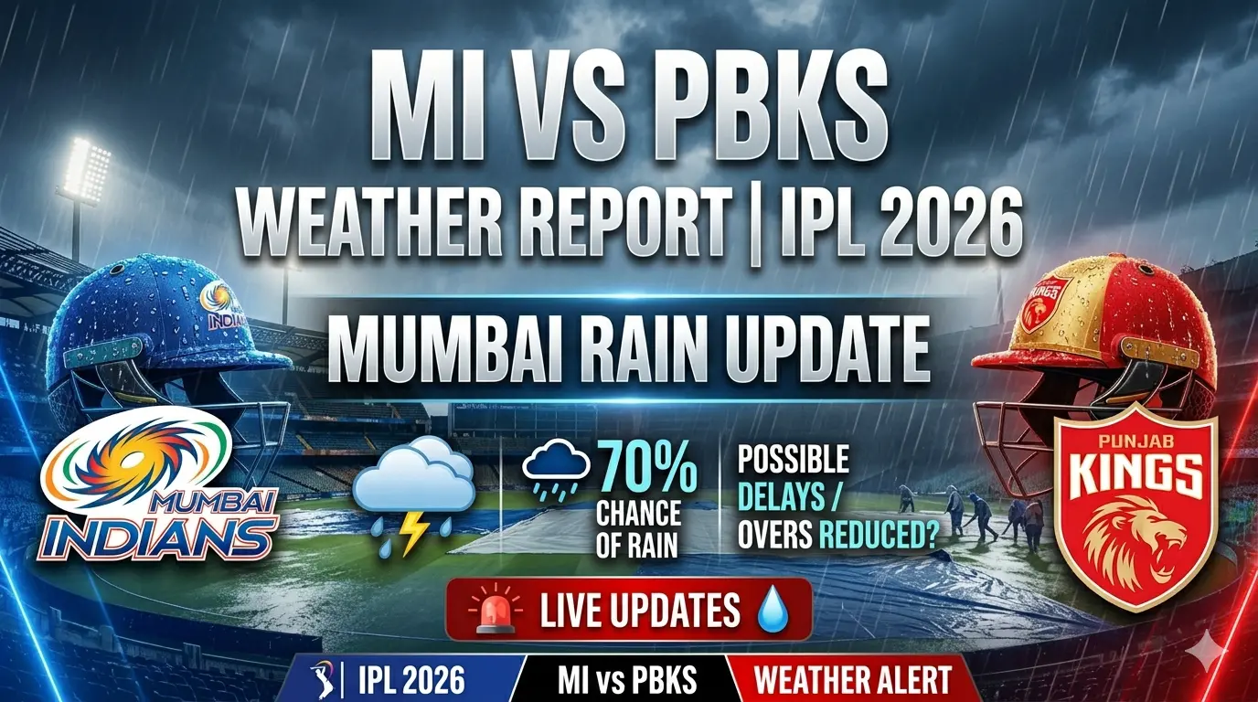 Weather Report: Will Rain Affect the MI vs PBKS Match Tonight?