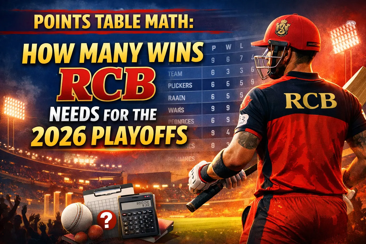 Points Table Math: How Many Wins RCB Needs for the 2026 Playoffs